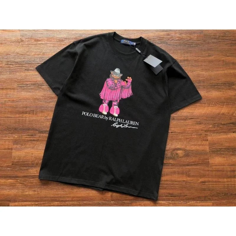 Ralph Lauren T-Shirts Polo Bear Graphic — D33 Black