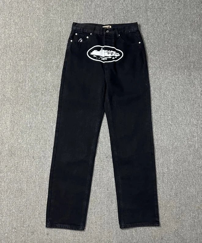 Unbranded Star-embroidered denim garments — 8015 black