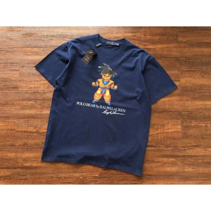 Ralph Lauren T-Shirts Polo Bear Graphic — D34 Blue