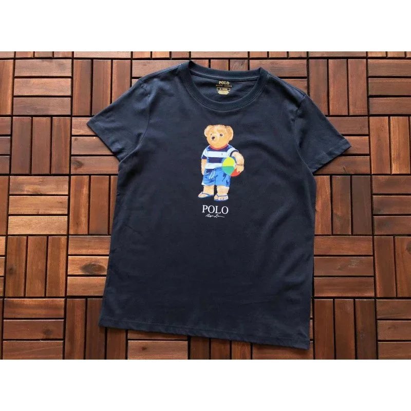 Ralph Lauren T-Shirts Polo Bear Graphic — D37 Blue