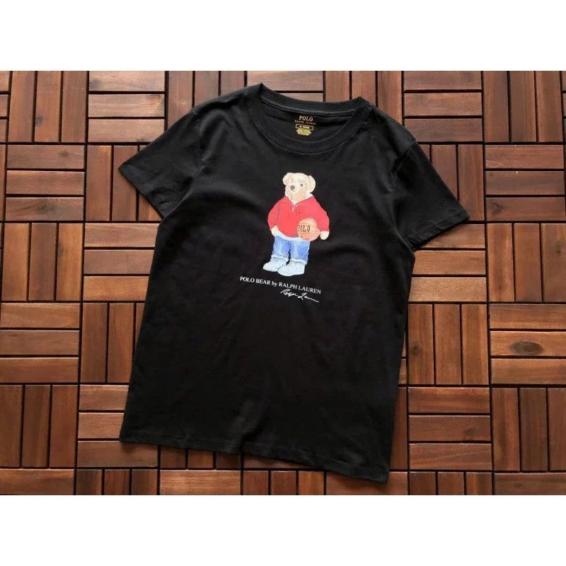Ralph Lauren T-Shirts Polo Bear Graphic — D43 Black