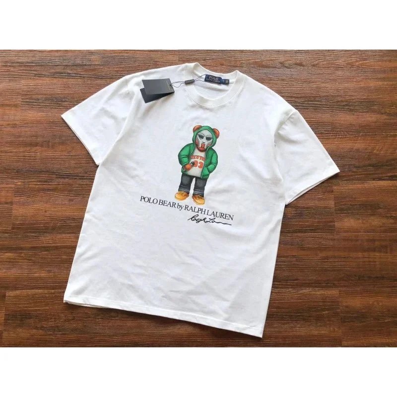 Ralph Lauren T-Shirts Polo Bear Graphic — D39 White