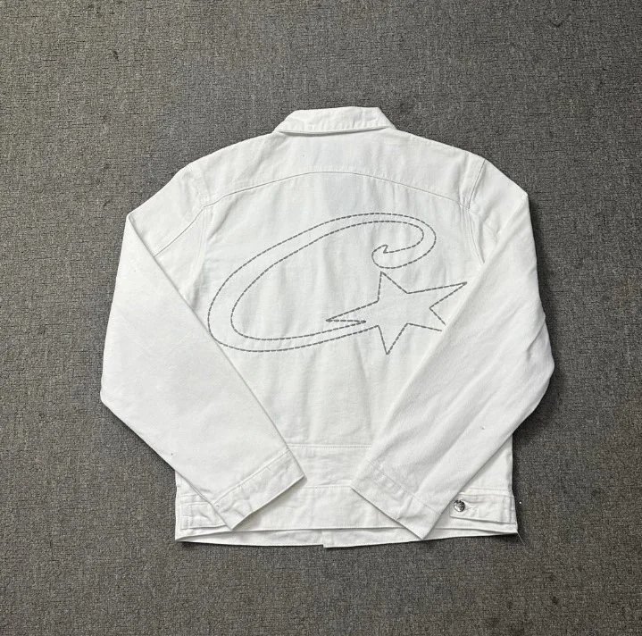 Unbranded Star-embroidered denim garments — 8006 white