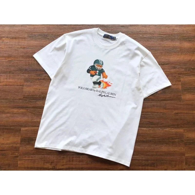 Ralph Lauren T-Shirts Polo Bear Graphic — D42 White