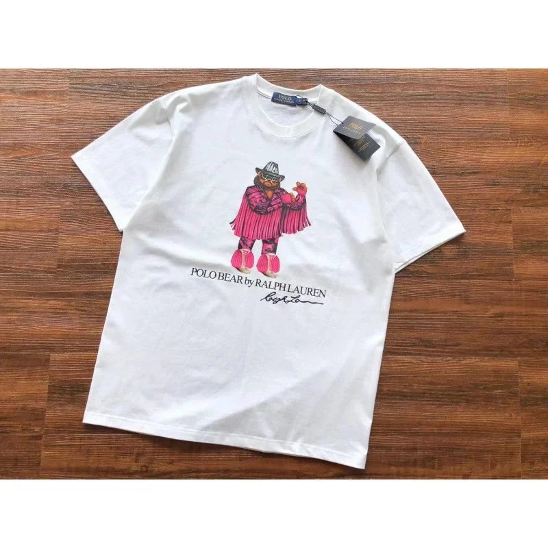 Ralph Lauren T-Shirts Polo Bear Graphic — D33 White