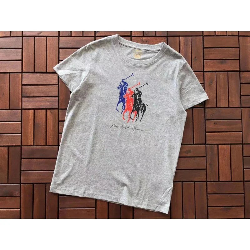 Ralph Lauren T-Shirts Polo Bear Graphic — D41 gray