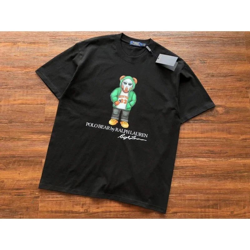 Ralph Lauren T-Shirts Polo Bear Graphic — D39 Black