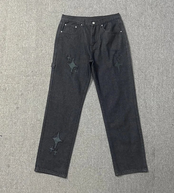 Unbranded Star-embroidered denim garments — 8011