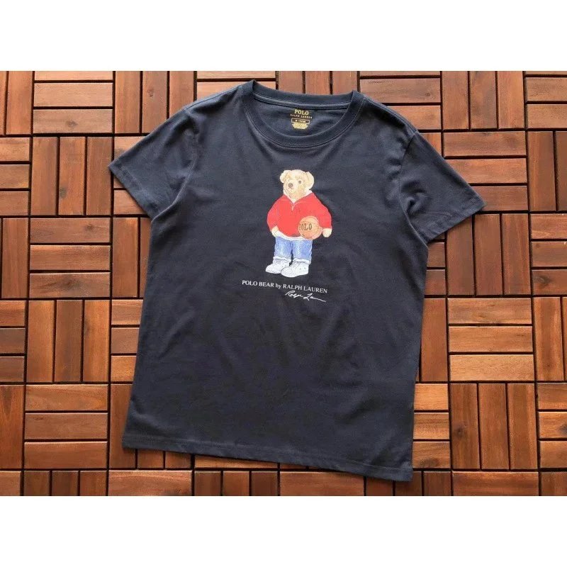 Ralph Lauren T-Shirts Polo Bear Graphic — D43 blue