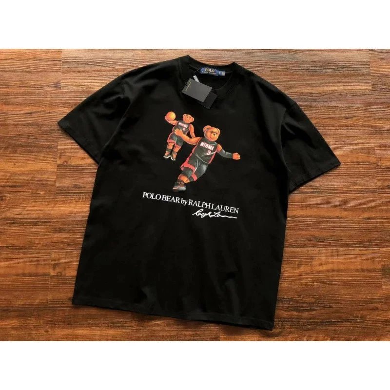 Ralph Lauren T-Shirts Polo Bear Graphic — D44 Black