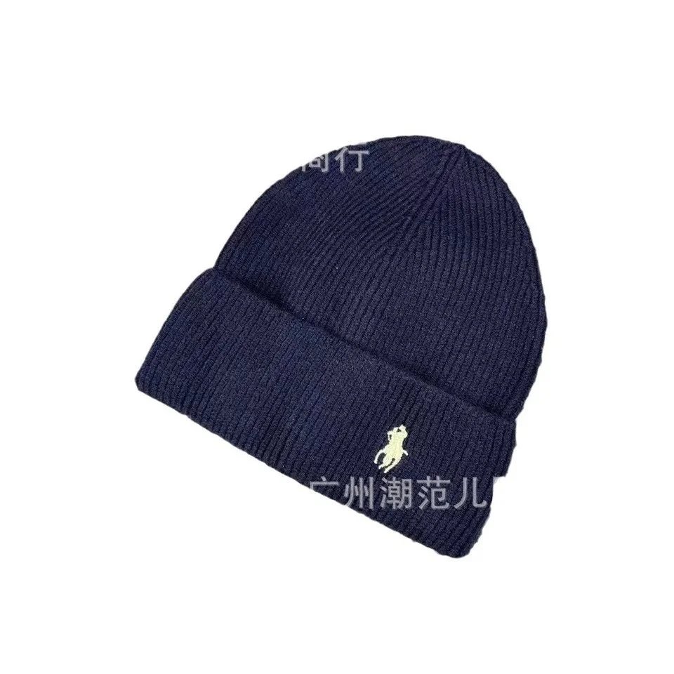 秋冬新款羊毛针织帽小马标图案加厚防风保暖耐寒毛线帽冷帽外贸批 6