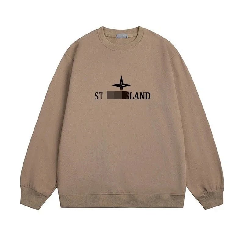 Stone Island Chest Logo Print Loose Casual Crewneck & Hooded Sweatshirt (Unisex)