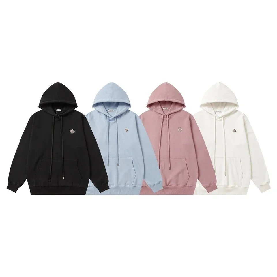 Moncler  Hoodie Series 秋冬新款刺绣休闲宽松套头长袖连帽卫衣 4