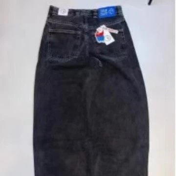 BIG BOY2024爆款跨境外贸街头哥特嘻哈风简约复古美式宽松阔腿牛仔裤男士 2
