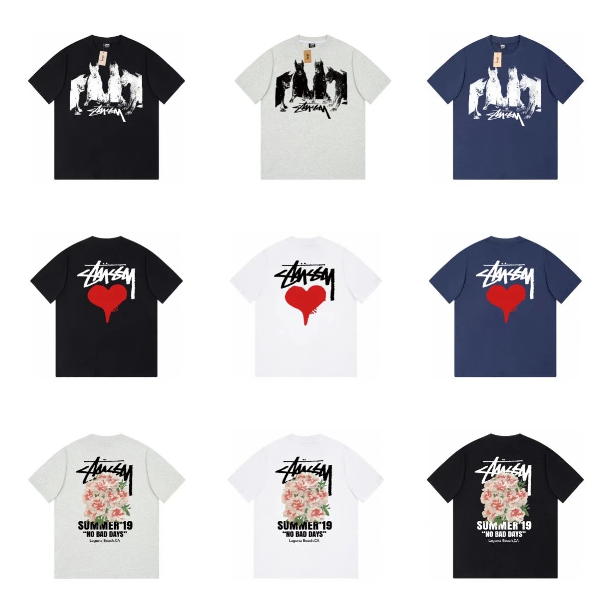 正确版高版本Stussy斯图西合集宽松纯棉重磅高品质印花短袖T 3