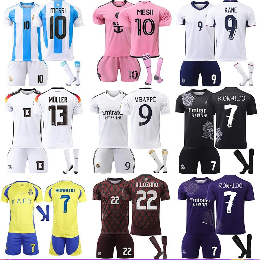 2024 Euro & Copa America Soccer Jersey Set with Socks – Messi, Ronaldo, Yamal & More
