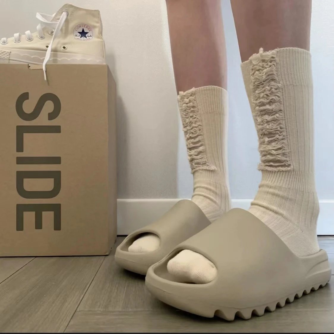 踩屎感椰子拖鞋男女夏季外穿SLIDE厚底增高家用情侣防滑沙滩YEEZY 3
