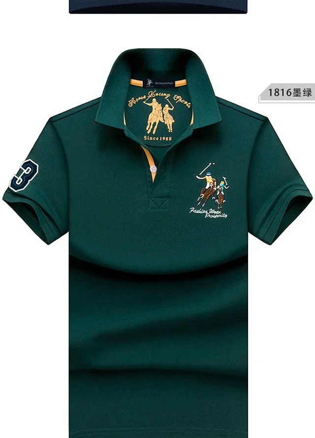 MeiSenSi Paul Shirts Short-Sleeve Embroidered Polo Shirt product detail image 18