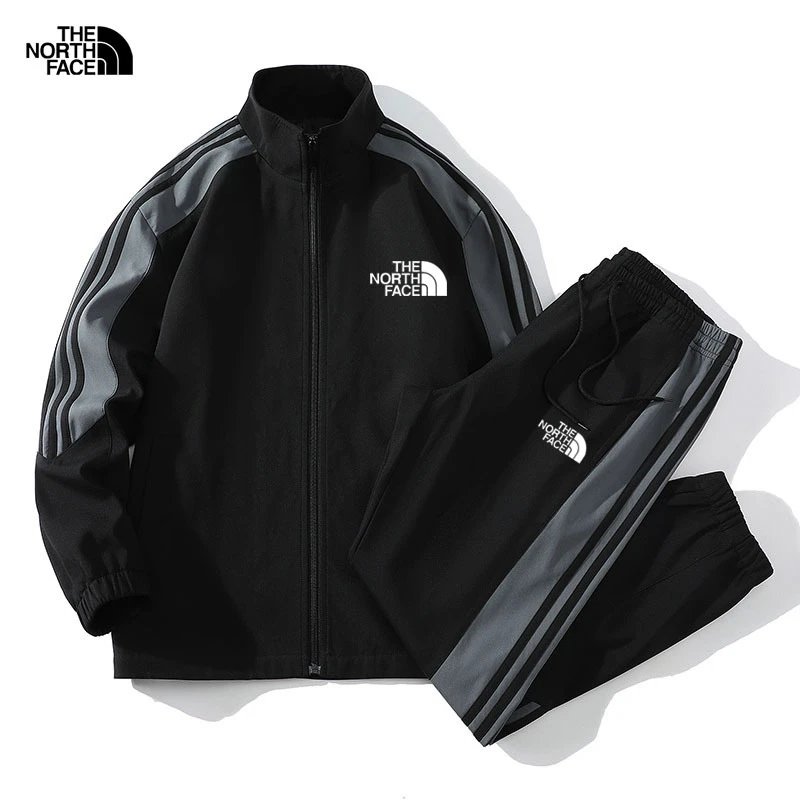 The North Face Tracksuits Stand-Collar Zip-Up Striped Tracksuit — 2