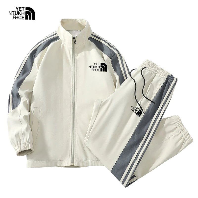 The North Face Tracksuits Stand-Collar Zip-Up Striped Tracksuit — 9