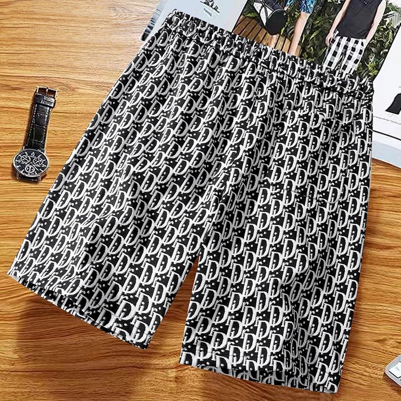 Men's Ice Silk Quick-Dry Shorts Summer Lightweight Beach Pants Korean Style Casual Fifth Pants Plus Size