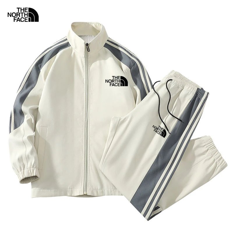 The North Face Tracksuits Stand-Collar Zip-Up Striped Tracksuit — 1