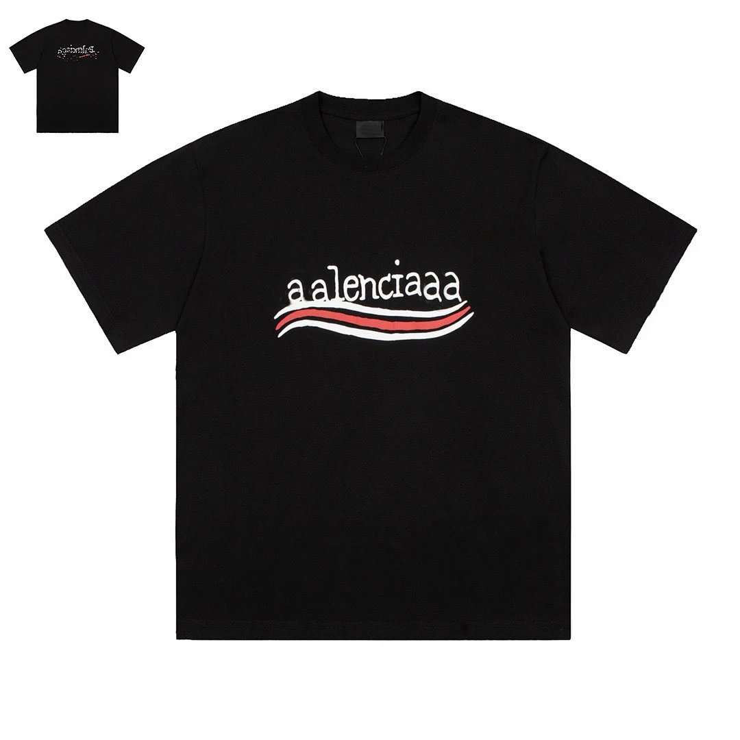 Exclusive Spring Deal Paris High-Quality B-Style Heavyweight Cotton Graphic Tee 25s Spring/Summer New Short-Sleeve Casual Unisex T-Shirt