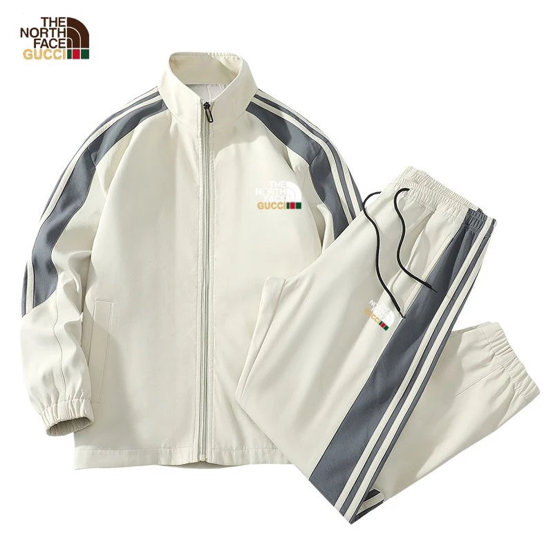 The North Face Tracksuits Stand-Collar Zip-Up Striped Tracksuit — 5