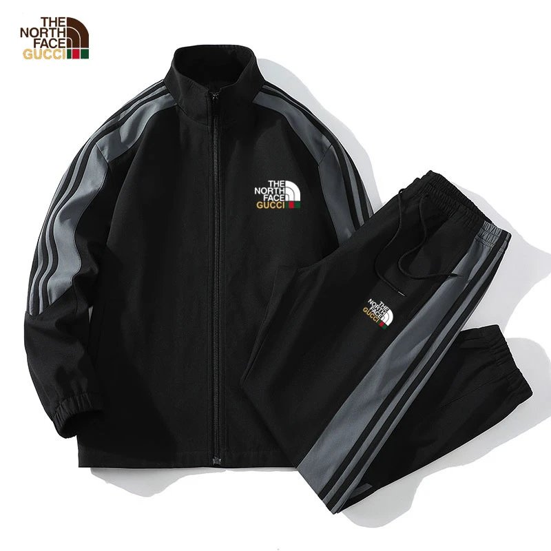 The North Face Tracksuits Stand-Collar Zip-Up Striped Tracksuit — 6