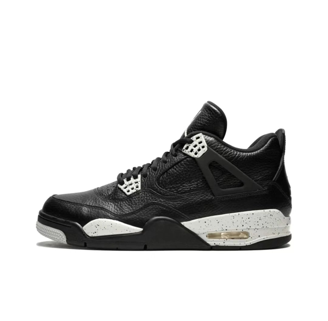AJ4 - Black Leather