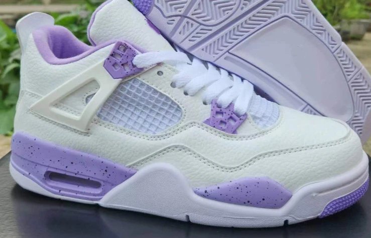 AJ4 - White/Purple