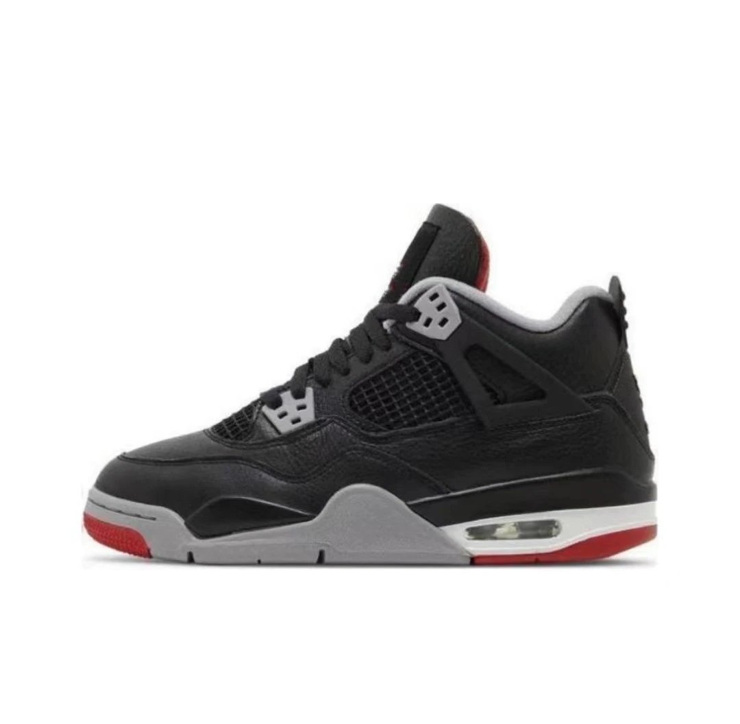 AJ4 - New Black/Red Leather
