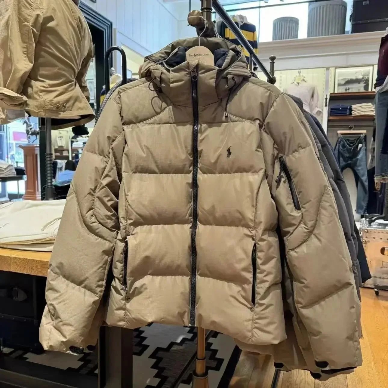 Ralph Lauren最高品质-90%白绒- 咖色