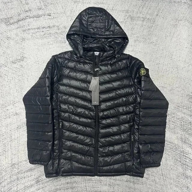 Stone Island Down Jacket Beige Outerwear - 9