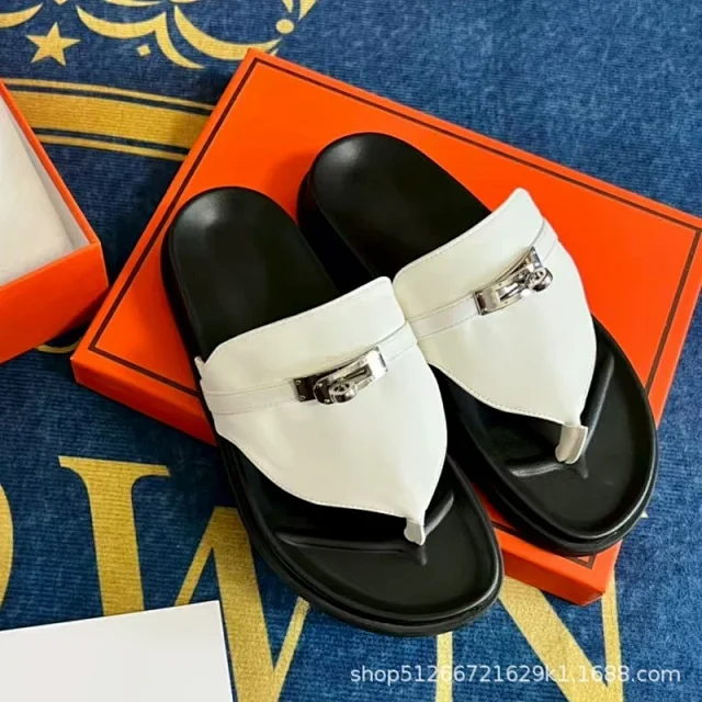 Unbranded Slippers Thong with Metal Turn-Lock Buckle product detail image 14