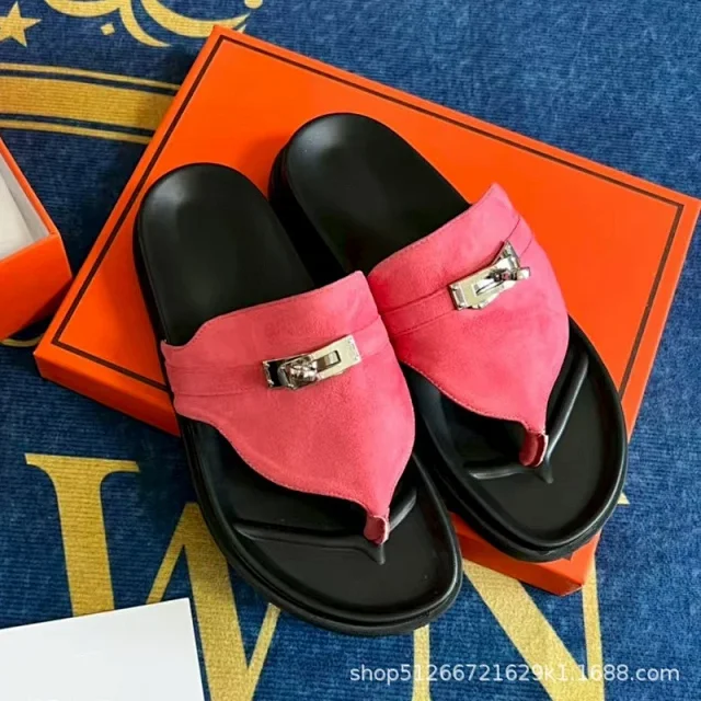 Unbranded Slippers Thong with Metal Turn-Lock Buckle product detail image 24