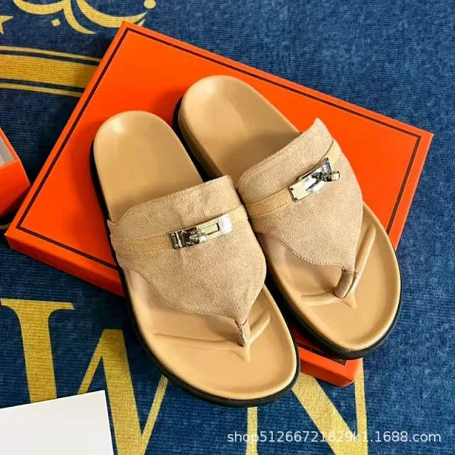 Unbranded Slippers Thong with Metal Turn-Lock Buckle product detail image 25