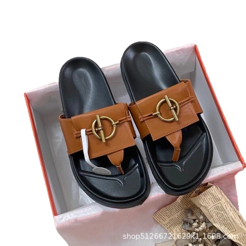 Unbranded Slippers Thong with Metal Turn-Lock Buckle image 5