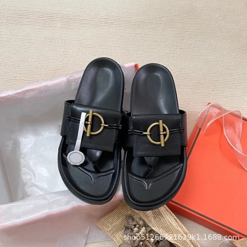Unbranded Slippers Thong with Metal Turn-Lock Buckle image 4