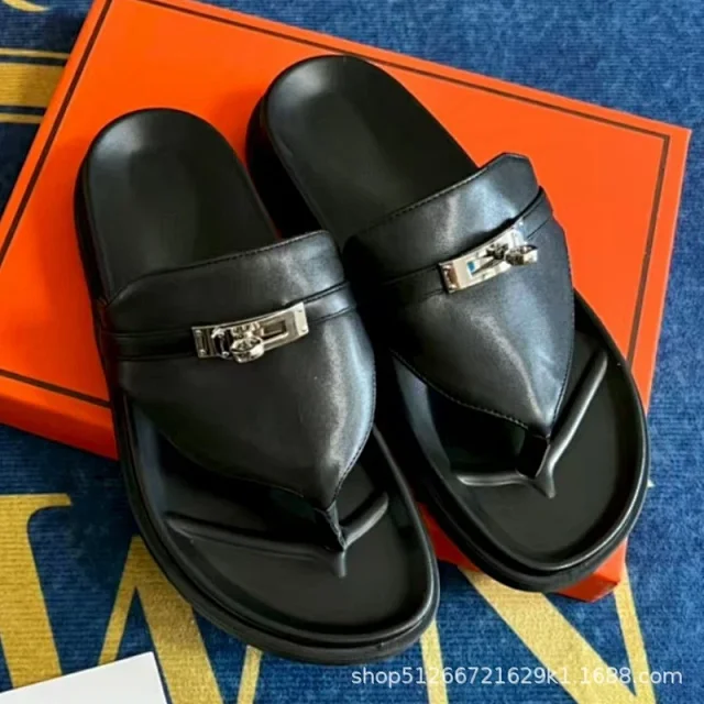 Unbranded Slippers Thong with Metal Turn-Lock Buckle product detail image 23
