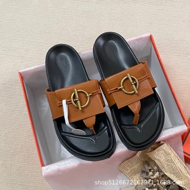 Unbranded Slippers Thong with Metal Turn-Lock Buckle product detail image 30