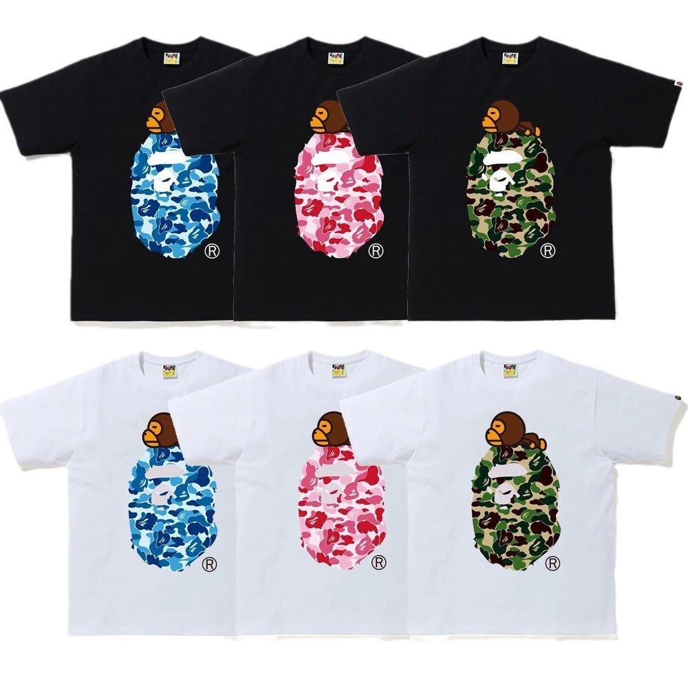 Camouflage human letter print collection short sleeve