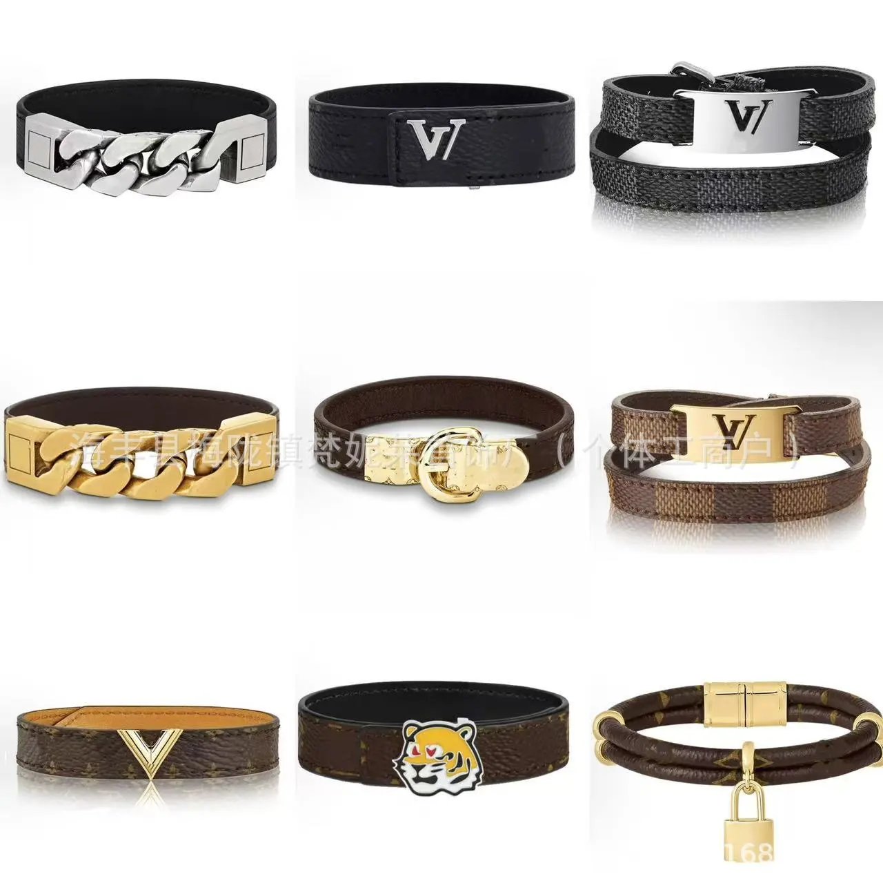 Printed leather rope unisex bracelet