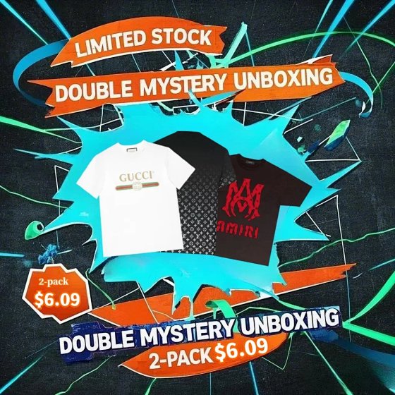 Short T-Shirt/Short Sleeve Shirt Mystery Box (Random Style, No Returns or Exchanges for Non-Quality Issues)