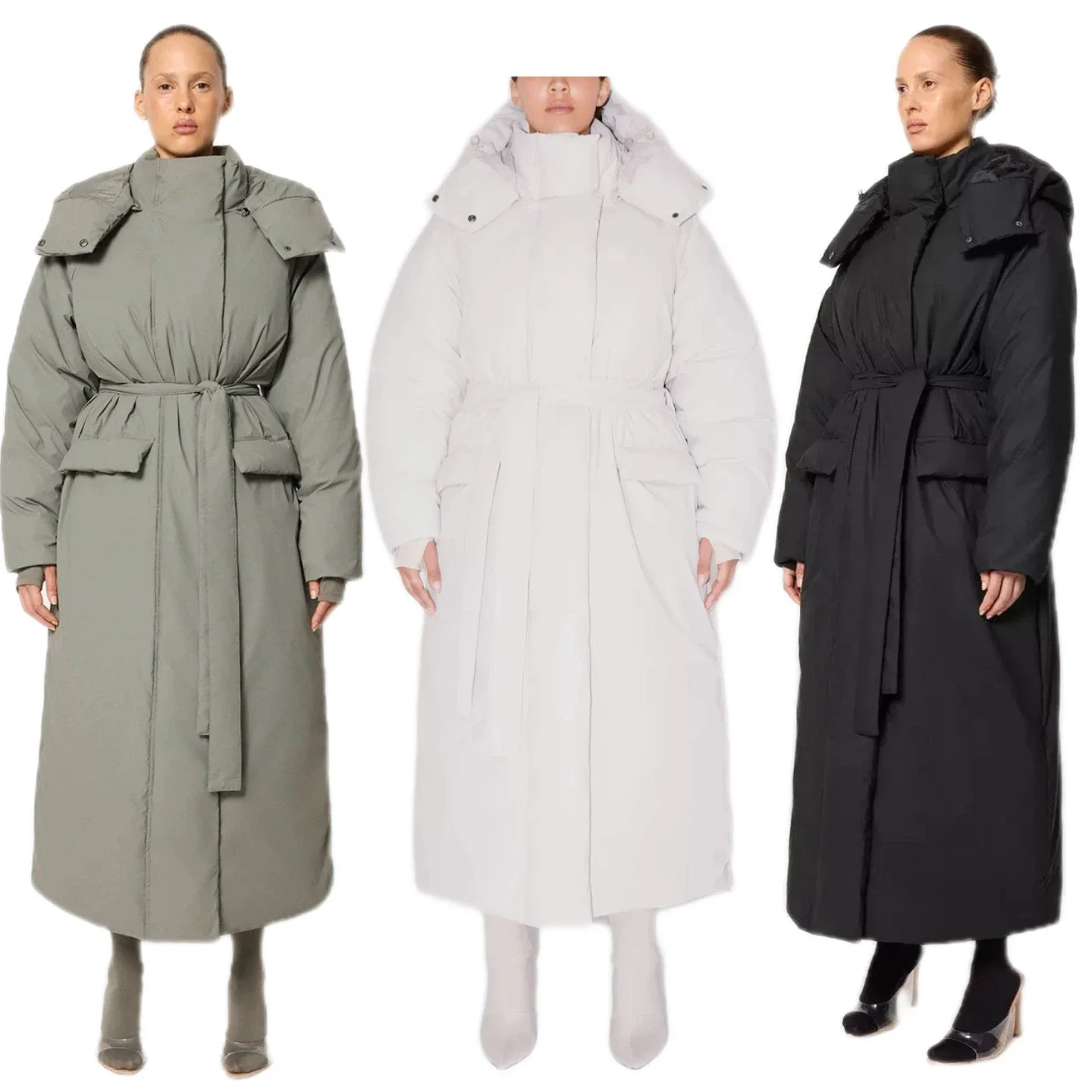 KHY Belted Long Puffer Coat