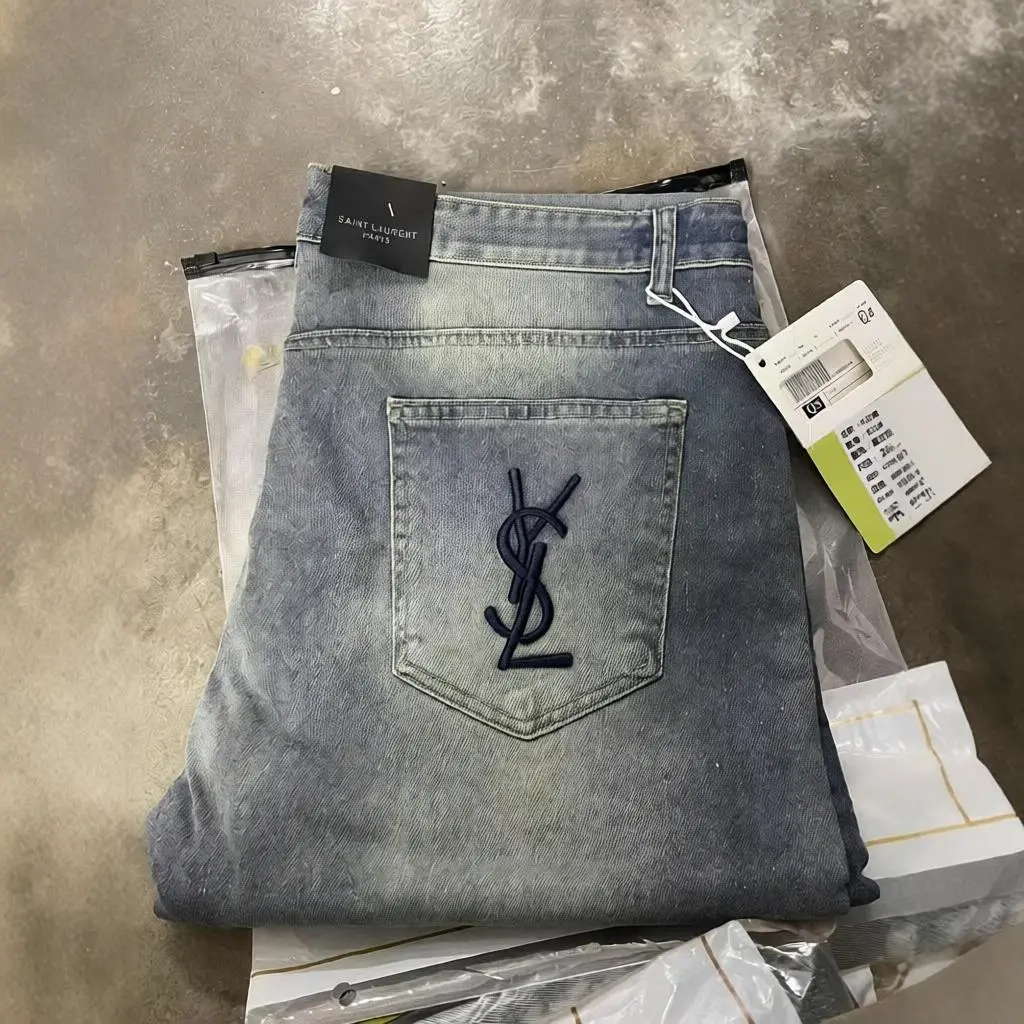 Saint Laurent YSL Logo Jeans Collection