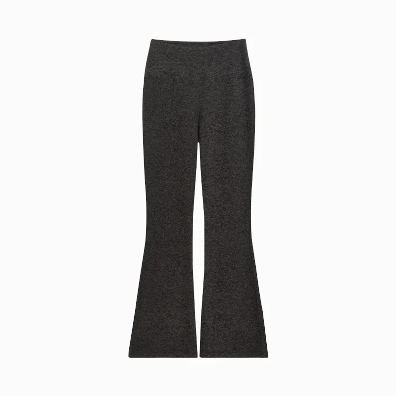 High Waist Knit Flared Pants