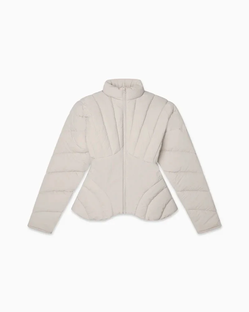 KHY Stand Collar Waist-Tapered Short Puffer Jacket