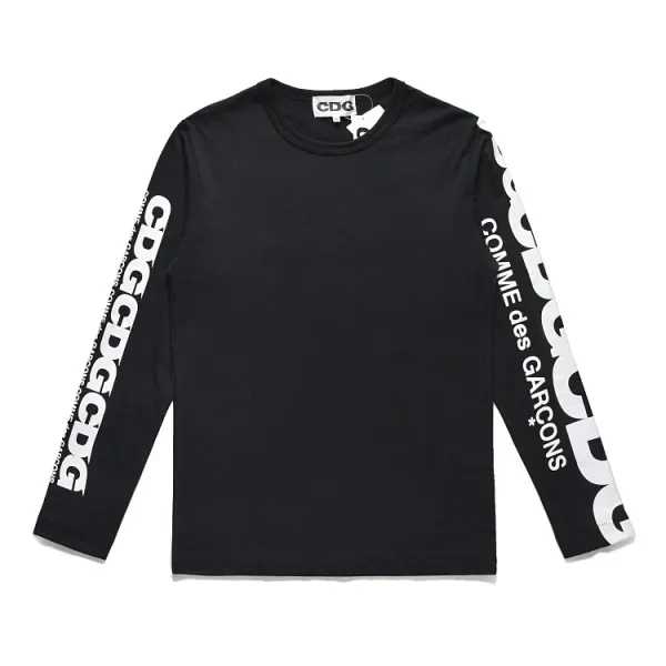 Comme des Garçons Play Striped Shirt with Heart Eyes Logo Navy and White - 6