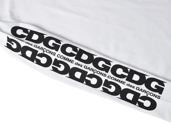 Comme des Garçons Play Striped Shirt with Heart Eyes Logo Navy and White - 10